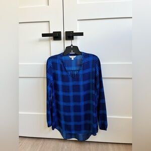 Blue Plaid Women's Top